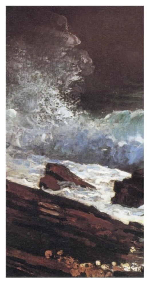 "Sunlight On The Coast (left)" Digital Paper Print by Winslow Homer, 20"x38"