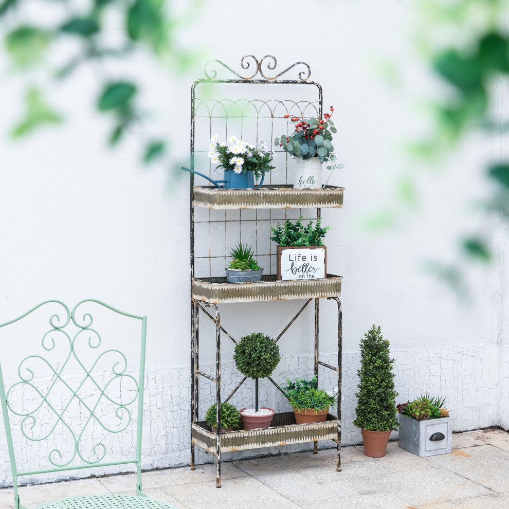 68''H Farmhouse Metal Planter Stand