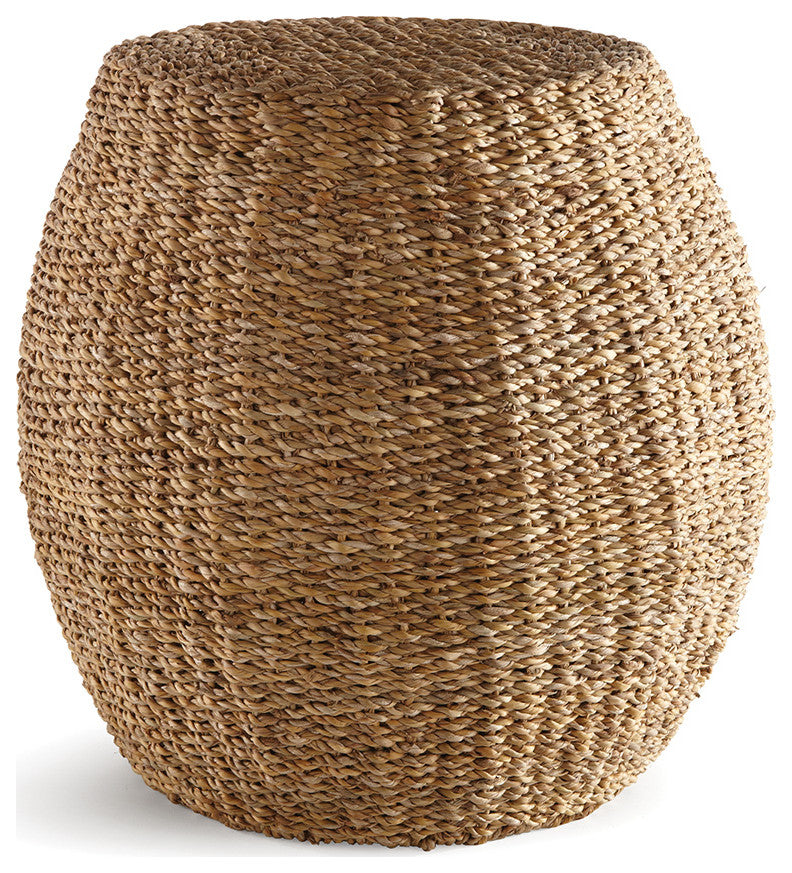 Seagrass Hourglass Pouf