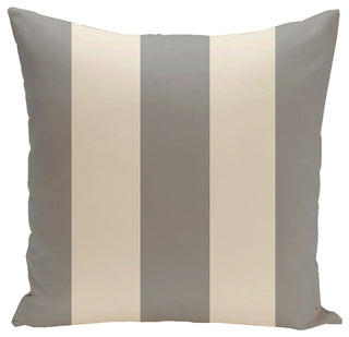Holiday Brights Collection Striped Pillow, Silver, 20"x20"