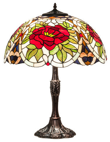 Meyda Lighting 232798 26" High Renaissance Rose Table Lamp