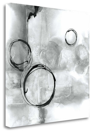 "Full Circle I Gray" By Chris Paschke, Giclee Print on Gallery Wrap Canvas