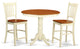 Jagr3-Whi-W 3 Pc Dining Counter Height Set -Pub Table And 2 Dining Chairs