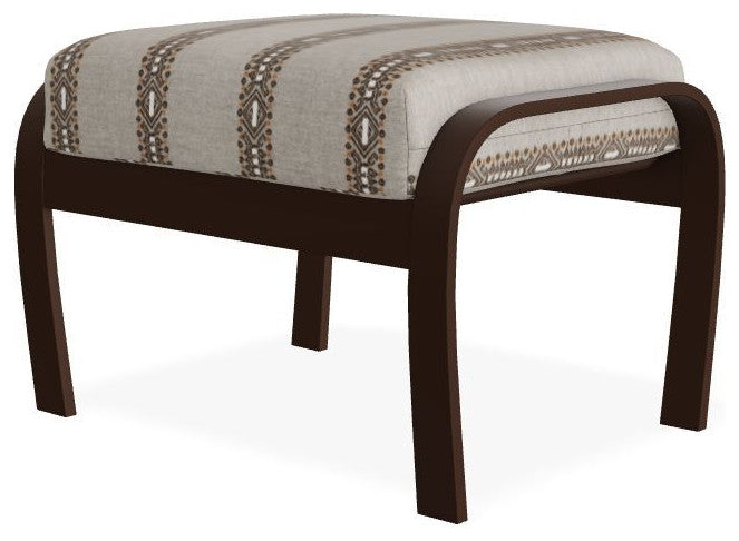 Belle Isle Cushion Outdoor Ottoman, Guru Walnut/Kona