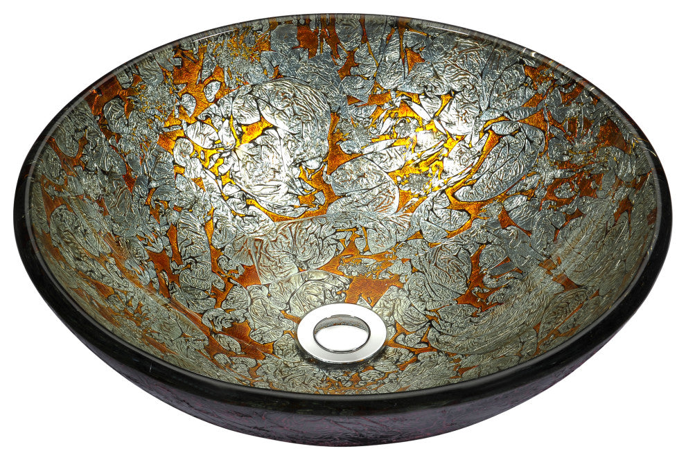 ANZZI Tara Series Tempered Glass Bathroom Vessel Sink