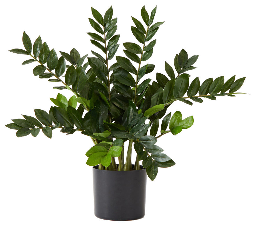 28in. Artificial Zamioculcas Plant with Decorative Planter