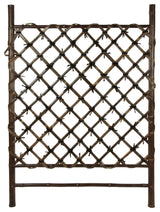 Dark Stained Japanese Style Garden Trellis