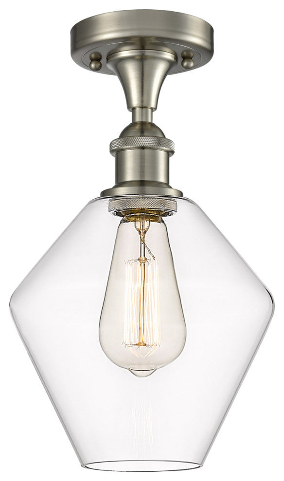 Innovations 516-1C-SN-G652-8-LED 1-Light Semi-Flush Mount, Brushed Satin Nickel