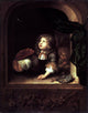 Caspar Netscher Two Boys Blowing Bubbles, Gallery Wrapped Canvas, 21"x28"
