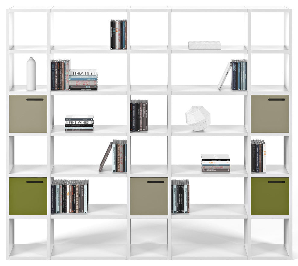 Modern Modular Large Display Shelves, Matte White