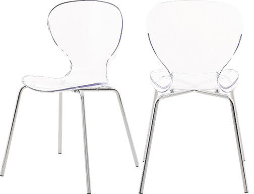 Clarion Dining Chair (Set of 2), Chrome