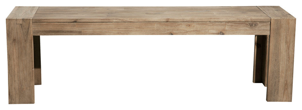 Seashore Dining Bench, Antique Natural