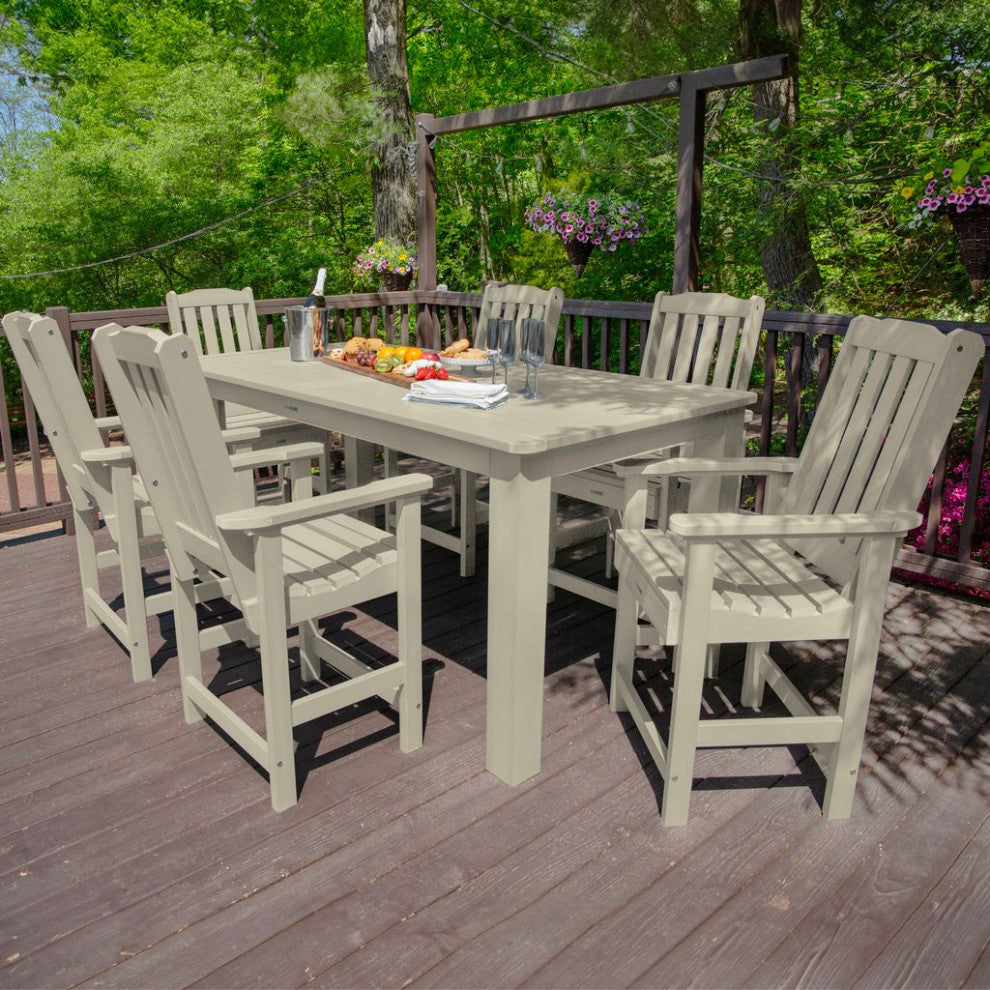 Lehigh 7-Piece Rectangle Counter-Height Dining Set, Whitewash