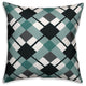 Blue Argyle Throw Pillow, 18"x18"