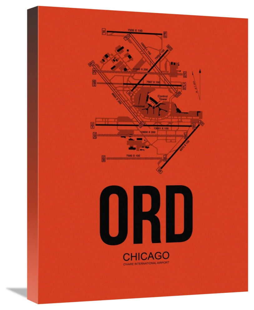 "ORD Chicago Airport Orange" Fine Art Print