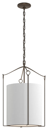 Bow Tall Pendant, Bronze Finish, Natural Anna Shade