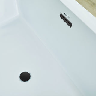 Freestanding Acrylic Bathtub, White/Matte Black, L, 67"