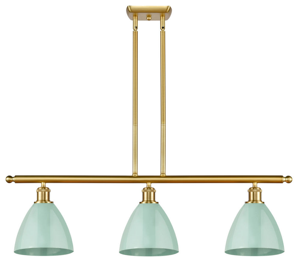 Innovations 516-3I-SG-MBD-75-SF-LED 3 Light Island Light, Satin Gold