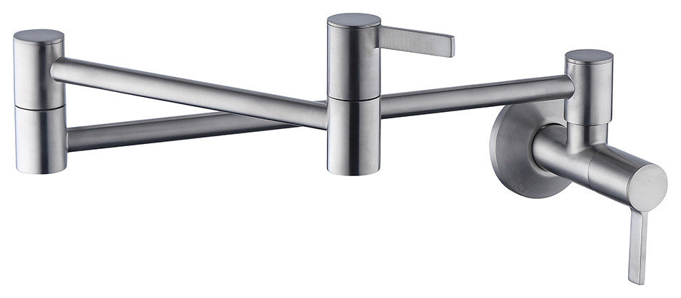 Contemporary Wall-Mount Pot Filler Faucet