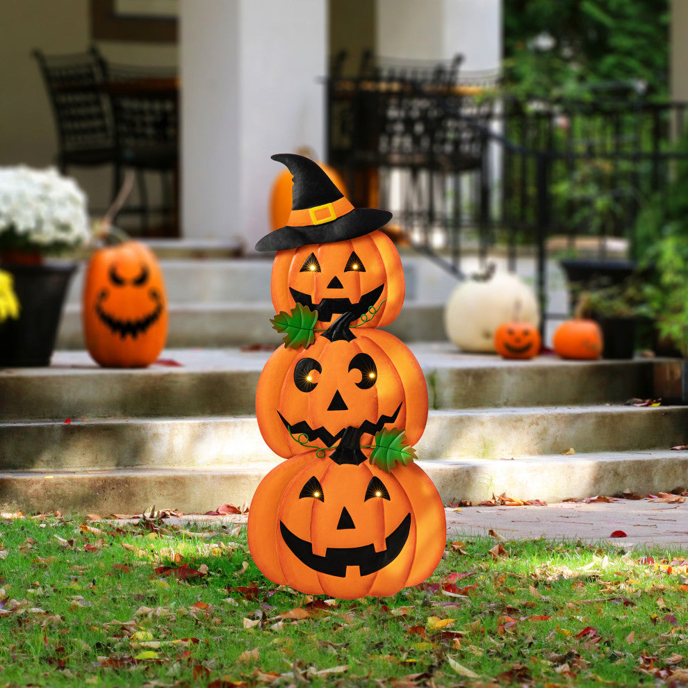 39.75"H Halloween Lighted Metal Yard Stake