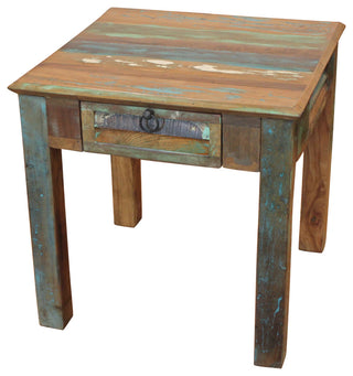 Trinidad 1-Drawer Solid Wood End Table in Multi-Color