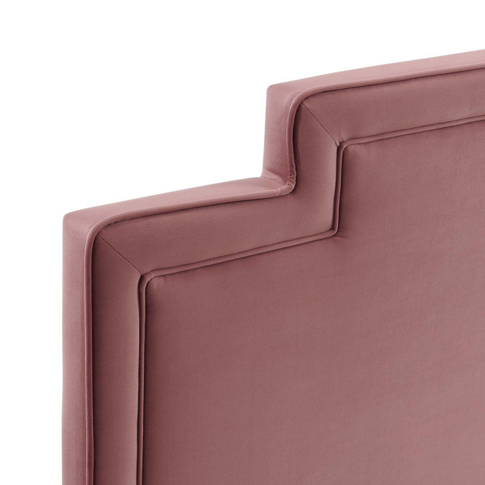 Liva Performance Velvet King Bed, Dusty Rose