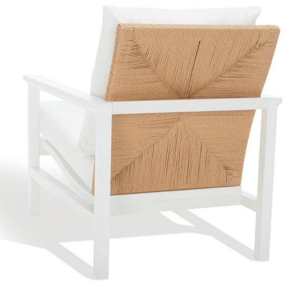 Safavieh Couture Emmalee Cord Back Accent Chair White / Natural