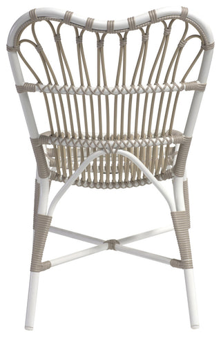 Margret Outdoor Dining Side Chair, Dove White