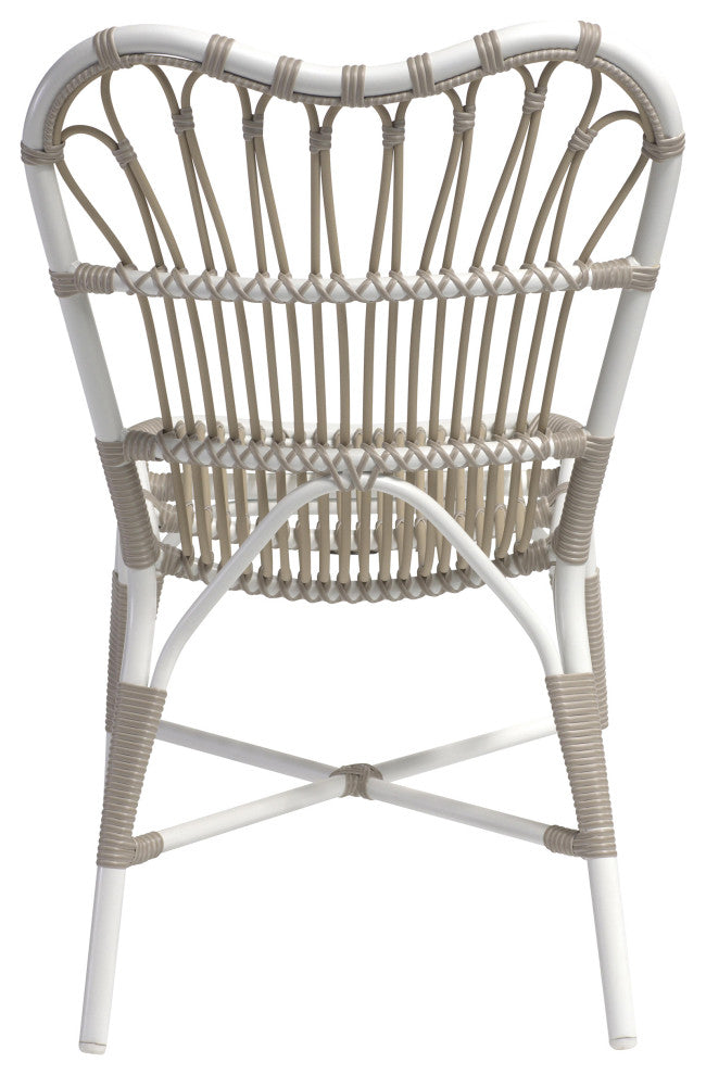 Margret Outdoor Dining Side Chair, Dove White