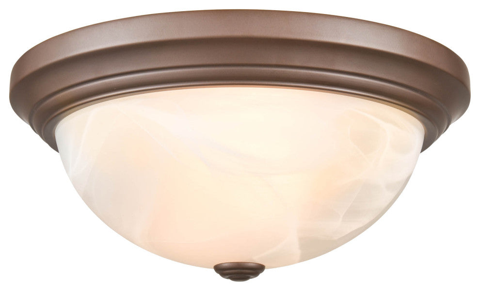 2 Light 13" Bronze Flushmount