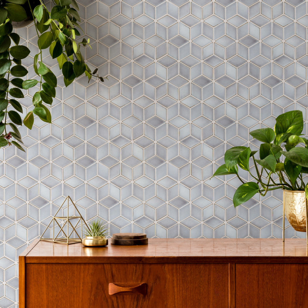 Hudson Rhombus Grey Eye Porcelain Floor and Wall Tile