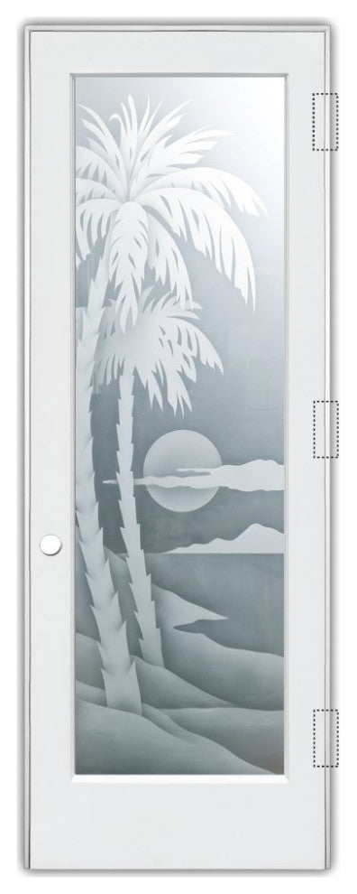 Interior Prehung Door or Interior Slab Door - Palm Sunset - Primed - 24" x...