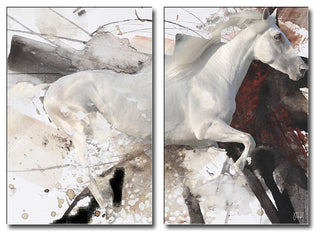 Equestrian Saddle Ink PSIV 2 Panels, 40"x30"