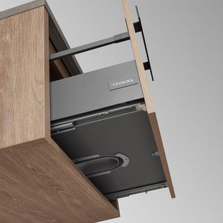 Carcastillo Bath Vanity, Oak With Sintered Stone Top, 72", With Mirror