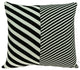 18" X 5" X 18" Transitional White & Black Pillow Cover With Poly Insert