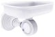 Pacific Grove Wall-Mount Soap Dish Holder with Groovy Accents, Matte White