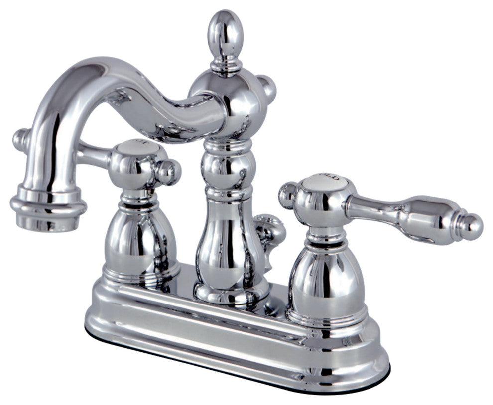 Tudor 4" Center Lavatory Faucet With Brass Pop-Up