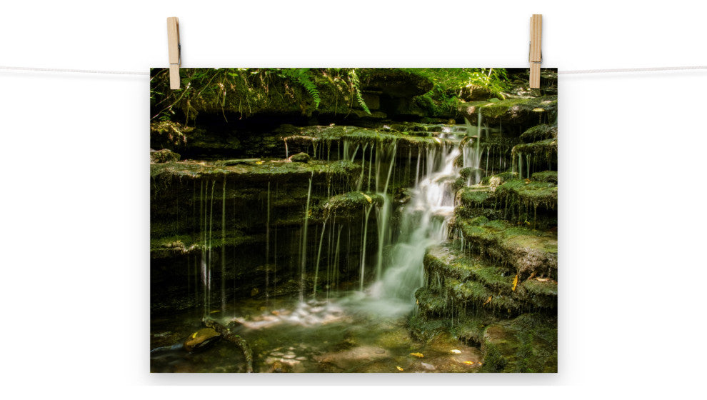 Pixley Falls 1 Landscape Photo, Waterfall Unframed Wall Art Print, 12" X 16"