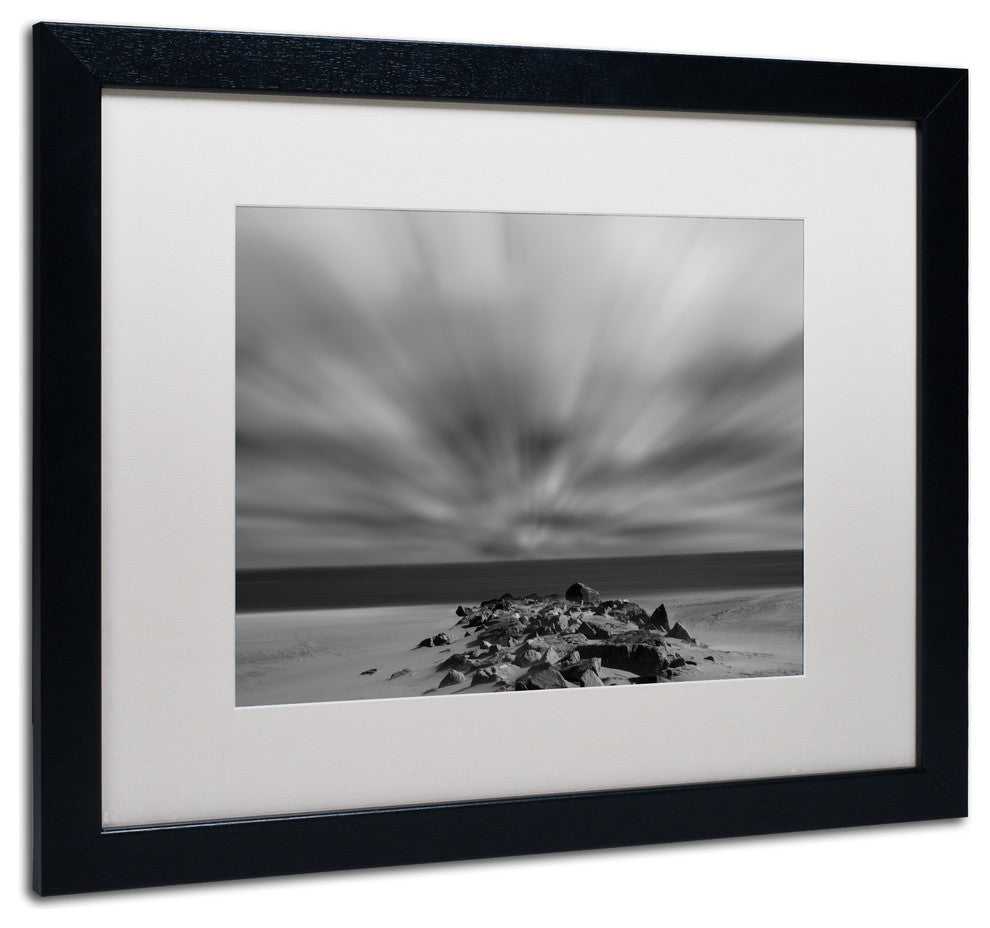 PIPA Fine Art ''Windy Beach'' Matted Framed Art, 20x16