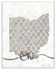 Stupell Industries Ohio Patterned Grey US State Design, 10 x 15