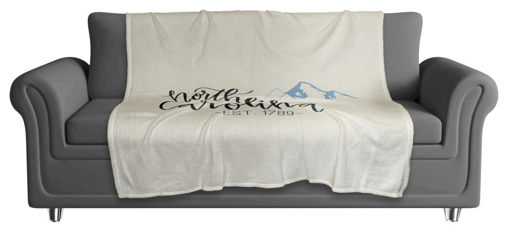 North Carolina Established 50x60 Coral Fleece Blanket
