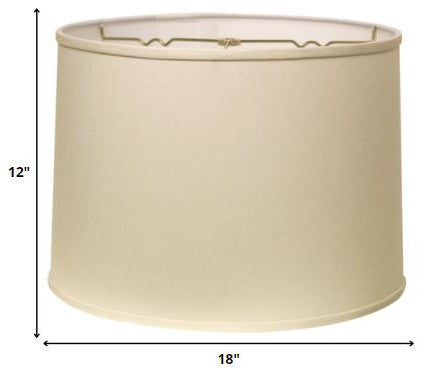 18" Ivory Throwback Drum No Slub Lampshade