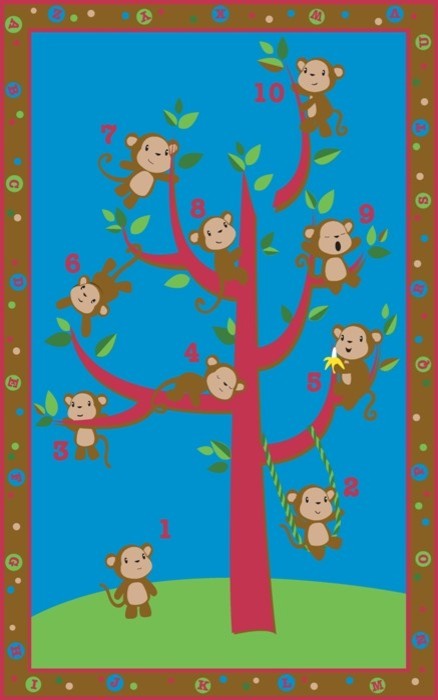 Ten Little Monkeys Rug