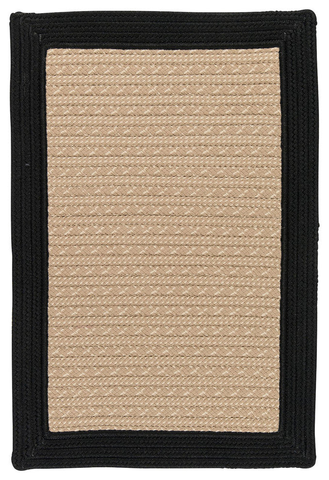 Colonial Mills Bayswater BY13 Black Bordered Area Rug, Rectangular 6'x9'
