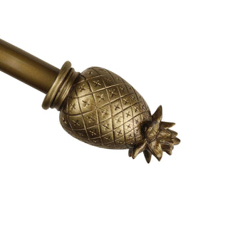1" Pineapple Curtain Rod, 84"-120", Renaissance Gold