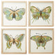 Two's Company Papillon Set of 4 Butterfly Paper Collage Wall Art