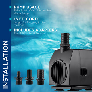 Stream Pump Submersible 550 GPH With 16-Foot Cord