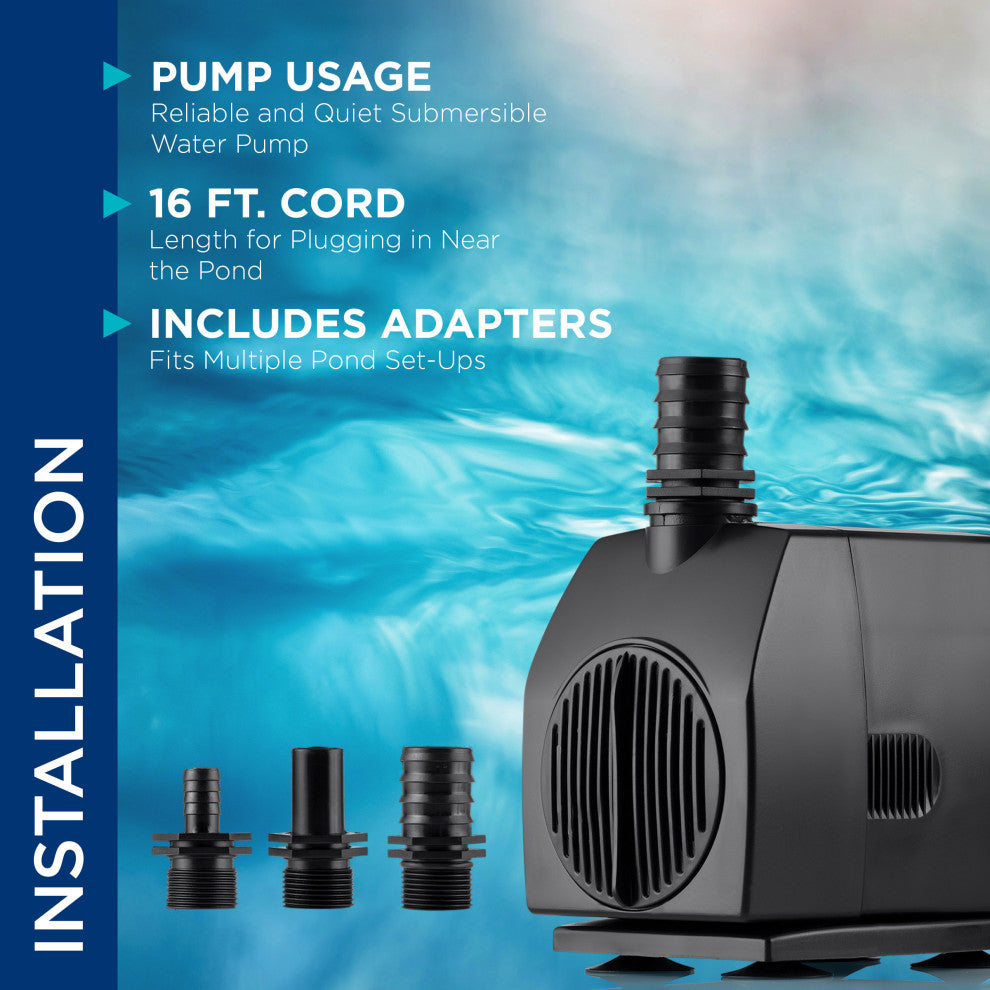Stream Pump Submersible 550 GPH With 16-Foot Cord