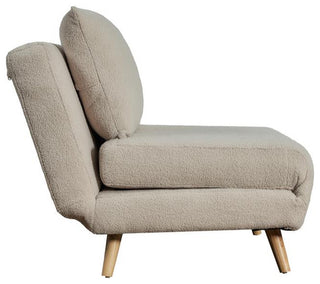 Shaw Convertible Tri-Fold Sleeper Chair with Pillow, Cream