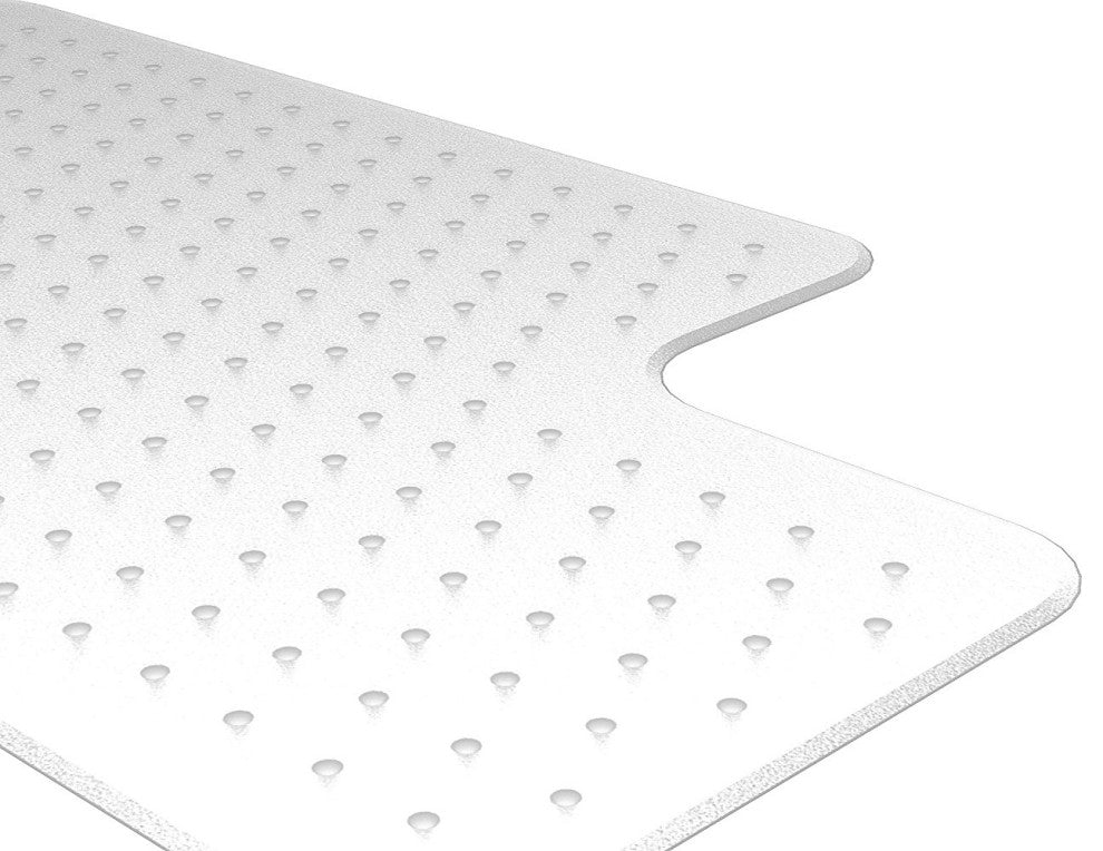 Clear Rectangle PVC Carpet Office Chair Mat for Floor, 30" x 48"